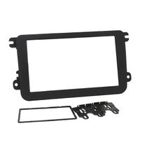 Moldura 2 Din Gol G7, Jetta, Amarok, Novo Fusca, Tiguan 07 A 10 - Preta - Fiamon