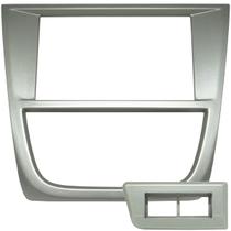 Moldura 2 Din Gol Saveiro Voyage G5 2009 à 2012 Prata Painel Central Multimidia 6.2 e 7 Polegada Mp5