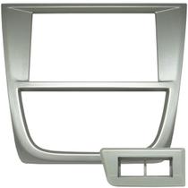 Moldura 2 Din Gol Saveiro Voyage G5 2009 à 2012 Prata Painel Central Multimidia 6.2 e 7 Polegada Mp5