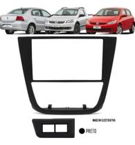 Moldura 2 Din Gol Voyage Saveiro G5 2009 2010 2011 2012 2013 Preta 7" Multimidia DVD Mp5