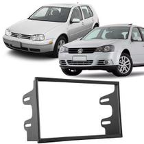 Moldura 2 Din Golf 1999 à 2013 Preta Painel Central Multimidia 7 Polegadas Mp5 Som