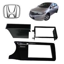 Moldura 2 Din Honda City DX 1.5 CVT Flex 2016 Preto Piano