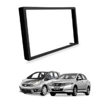 Moldura 2 Din Honda Fit 04/12 E City Dx 09/12 Preto