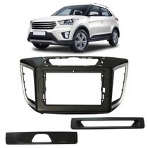 Moldura 2 Din Hyundai Creta 10" Polegadas 2016 em Diante - Preto