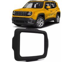 Moldura 2 Din Jeep Renegade Para Padrão Mídia Original, 2015 a 2019 - Preta