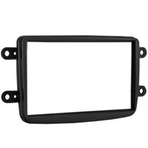 Moldura 2 Din Logan 2012 à 2017 Preta Painel Central Multimidia 7 Polegadas Mp5 Som