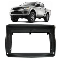 Moldura 2 Din Mitsubishi L200 Triton 9" Polegadas 2008 até 2015 - Preto