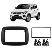 Moldura 2 Din Mobi 2016 à 2025 Preto Emborrachado Painel Central Multimidia Mp5 Som Expex Epx Ft-548