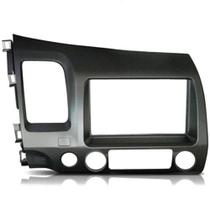 Moldura 2 Din New Civic 2006 à 2011 Grafite Painel Central Multimidia 6.2 e 7 Polegadas Mp5 Som