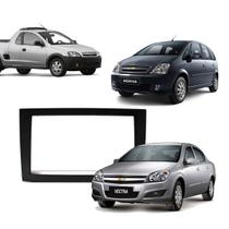 Moldura 2 Din Painel GM Vectra Montana Meriva 7146P Ludovico - Preto