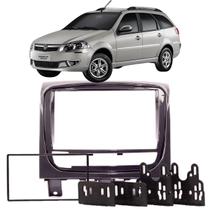 Moldura 2 Din Palio Weekend Adventure Attractive Trekking 2013 à 2020 Grafite Brilhante 7 Polegadas