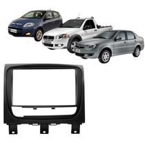 Moldura 2 Din Palio Weekend Adventure Attractive Trekking 2013 à 2020 Preta Multimidia 7 Polegadas