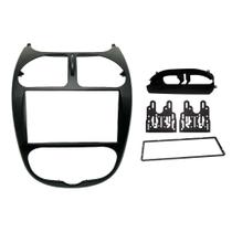 Moldura 2 Din Peugeot 206 p/ MP5 - 04 a 08 - Preto - Fiamon - 4273