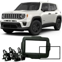 Moldura 2 Din Preta Soft Emborrachada Jeep Renegade PCD 2015 em diante EPX 213 Moldura 2 Din Preta Soft Emborrachada Jeep Renegade PCD 2015 em diante EPX 213