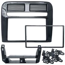 Moldura 2 Din Punto 2008 2009 2010 2011 2012 Black Pianno com duto de ar Expex - EPX 386 JP/CH