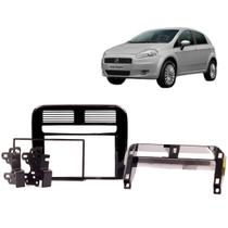 Moldura 2 Din Punto 2008 à 2012 Black Piano Painel Central Multimidia 6.2 e 7 Polegadas Mp5 Som