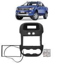 Moldura 2 Din Ranger XL XLS 2013 à 2015 sem Botões Preta Painel Central Multimidia 6.2 e 7 Polegadas Moldura 2 Din Ranger XL XLS 2013 à 2015 sem Botões Preta Painel Central Multimidia 6.2 e 7 Polegadas