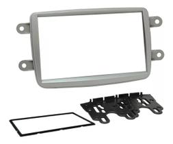 Moldura 2 Din Renault Duster/Sandero/Logan/Kwid/Captur Prata