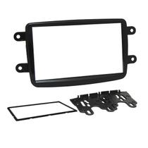 Moldura 2 Din Renault Kwid, Captur, Duster, Sandero, Logan - Black Piano