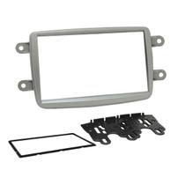 Moldura 2 Din Renault Kwid, Captur, Duster, Sandero, Logan - Prata