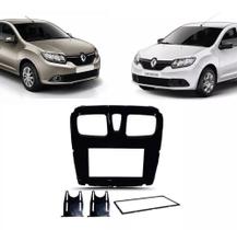 Moldura 2 Din Renault Logan, Sandero 2016, 2017, 2018, 2019 - Black Piano