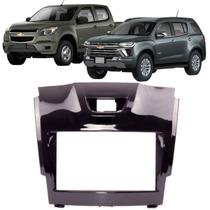 Moldura 2 Din S10 Trailblazer 2012 à 2016 Black Piano Painel Central Multimidia Som Expex Epx 278