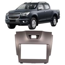 Moldura 2 Din S10 Trailblazer 2012 à 2016 Grafite Painel Central Multimidia Mp5 Som Expex Epx 111