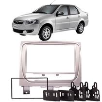 Moldura 2 Din Siena EL (painel novo) 2013 à 2020 Prata Painel Central Multimidia 6.2 e 7 Polegadas