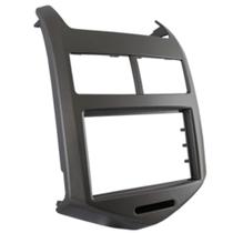 Moldura 2 Din Sonic Hatch Sedan 2012 à 2015 Cinza Grafite Painel Central Multimidia 6.2 e 7 Polegada