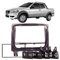 Moldura 2 Din Strada Adventure Trekking Working 2013 à 2020 Grafite Brilhante Multimidia 7 Polegadas