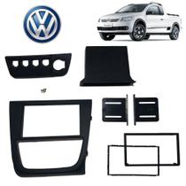 Moldura 2 Din Volkswagen Saveiro G6 2013 Preto