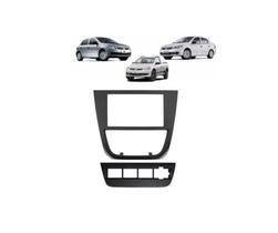 Moldura 2 Din VW G5 Gol, Saveiro, Voyage Suporte 4 Botões - Preta