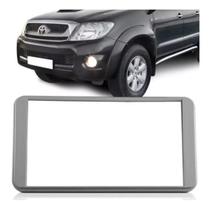 Moldura 2din Toyota Corolla 03~07 Hilux 05~11 Prado Prata Moldura 2din Toyota Corolla 03~07 Hilux 05~11 Prado Prata