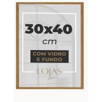 Moldura 30x40cm Vidro Certificado Diploma Fotografia - Marrom