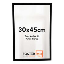 Moldura 30x45cm Com acrílico PS - Fundo Branco