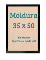 Moldura 35x50 Quadro Com Vidro 50x35 Para Foto Imagem