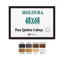 Moldura 48X68 Preta Para Quebra Cabeça Grow 1000 Pecas Petg