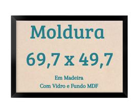 Moldura 49,7x69,7 Quebra Cabeça Grow 1000 Peças com Vidro