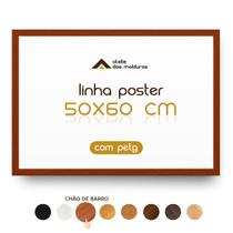 Moldura 50x60 Cm Para Poster Arte Impressão Com Acetato Petg