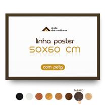 Moldura 50x60 Cm Para Poster Arte Impressão Com Acetato Petg
