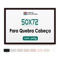 Moldura 50x72 para Quebra Cabeça Puzzle com Proteção Petg