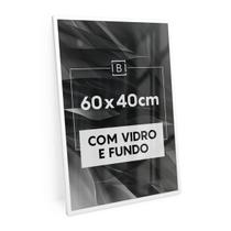 Moldura 60x40 Cm C/ Vidro Quadro Foto Retrato Mdf Emoldurar Painel Quebra-cabeça