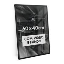Moldura 60x40 Cm C/ Vidro Quadro Foto Retrato Mdf Emoldurar Painel Quebra-cabeça - Bimper