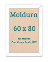 Moldura 60x80 Quadro Com Vidro 80x60 Poster Ilustração Foto