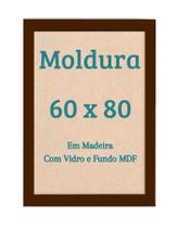 Moldura 60x80 Quadro Com Vidro 80x60 Poster Ilustração Foto - Belo Ornato