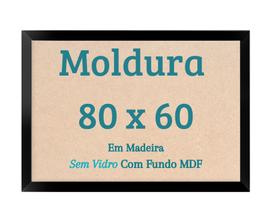 Moldura 60x80 Sem Vidro Com Fundo MDF Ou 80x60 Ṕoster Ilustração Arte Foto