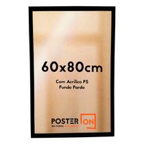 Moldura 60x80cm Com acrílico PS - Fundo Pardo - PosterOn