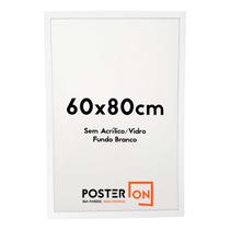 Moldura 60x80cm Sem acrílico PS - Fundo Branco