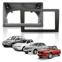 Moldura 7 E 9 Polegadas Painel Mp5 Multimídia Mp5 Fiat Cinza
