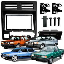 Moldura 7 Pol 2 Din Gol G1 Quadrado Voyage Parati CL Saveiro CL 1988 1989 1990 a 1997 Preto Fosco